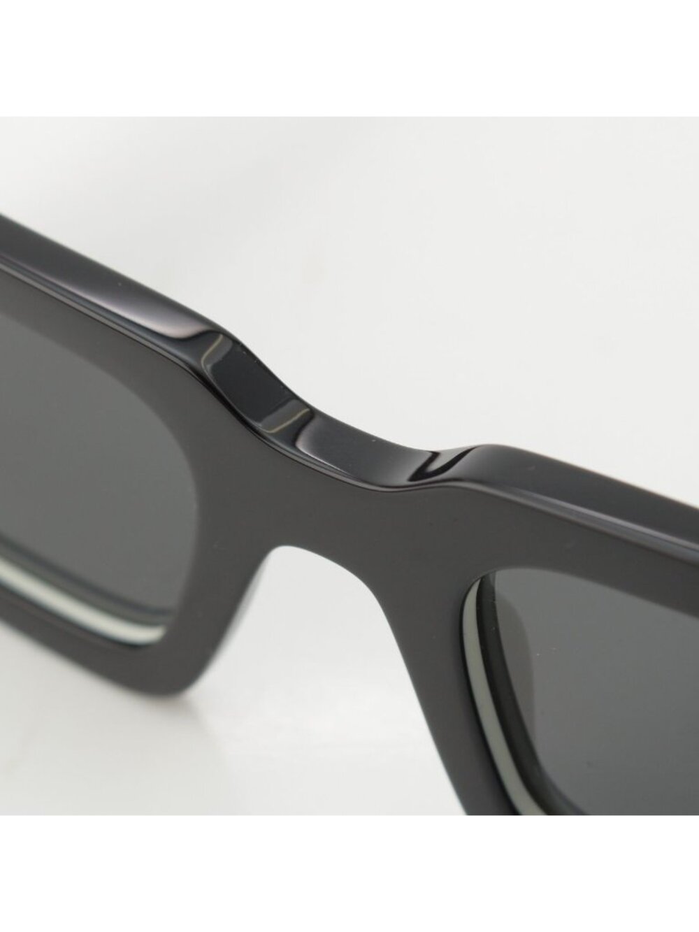 Prada Logo Square Sunglasses Eyewear Black White - Picture 7 of 10